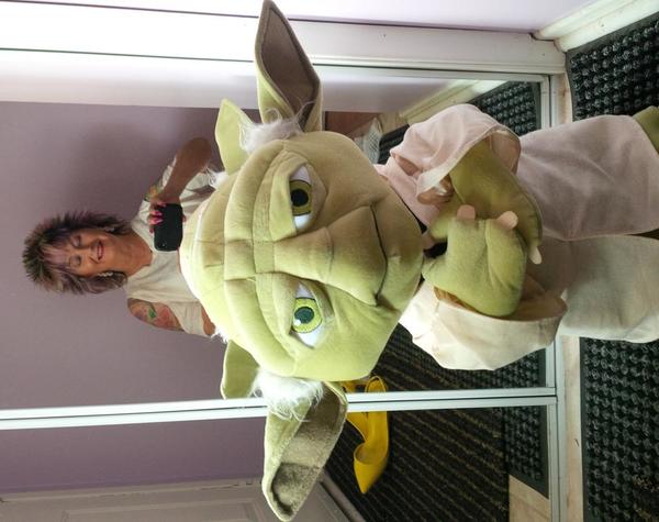 Betty-Lou and her Yoda...