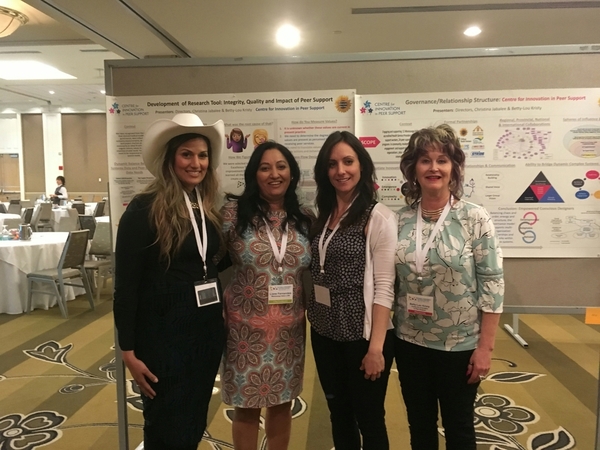 Sandy hat, Liane, Christina & Betty-Lou Peer Conference May 2018