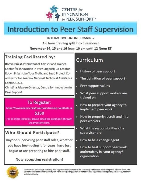 November Peer Support Staff Supervision