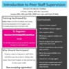 Jan 2020 Peer Staff Supervision