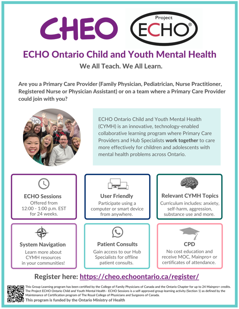 ECHO Ontario Child and Youth Mental Health Next Cycle Begins