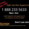Safer Use Peer Support Line image with launch date
