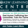 Peel Human Trafficking Service Providers Committee: Train the Trainer - FREE For RSWs and RSSWs