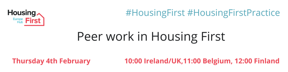 Housing First Europe Hub webinar: Peer work in Housing First