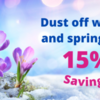 dust off winter header and save 15%
