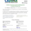 CADDRA Online Introductory ADHD Workshops - May 1, 2021