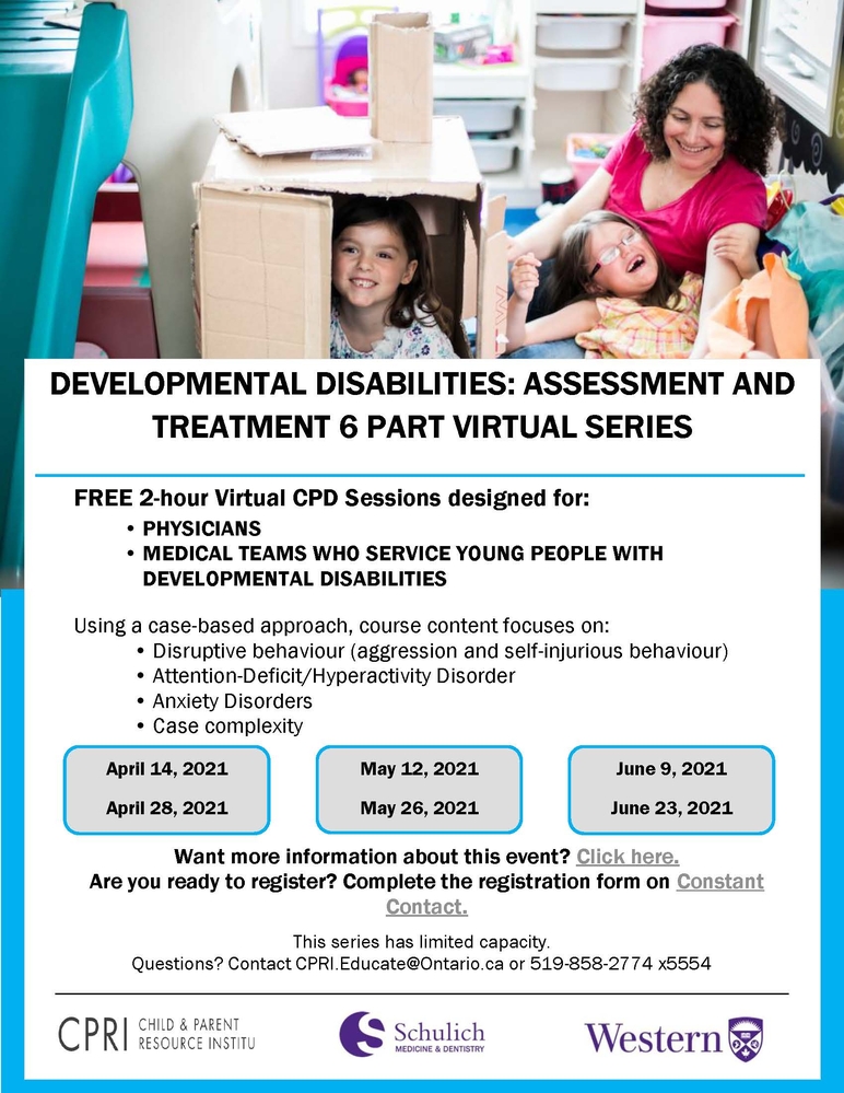 Developmental Disabilities: Assessment and Treatment 6 part series (FREE)