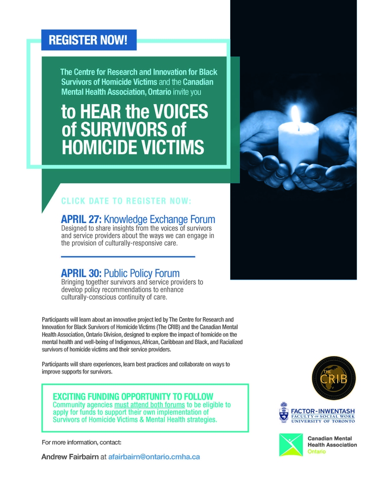 Public Policy Forum: Hear the voices of survivors of homicide victims