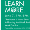 “Resistance is in our DNA” Addressing Anti-Black Racism in Social Work Practice