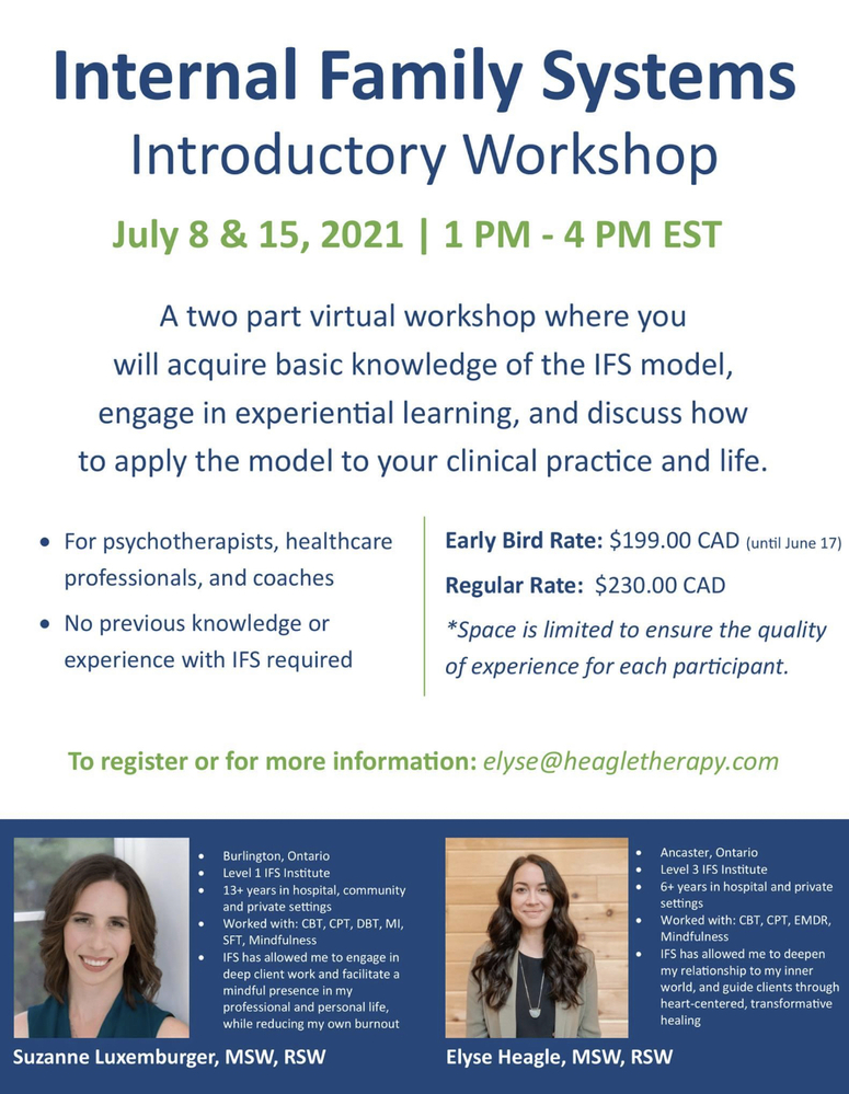 Internal Family Systems: Introductory Workshop