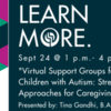 OASW Learning Centre: Virtual Support Groups for Parents of Children with Autism: Strengths-based Approaches for Caregiving