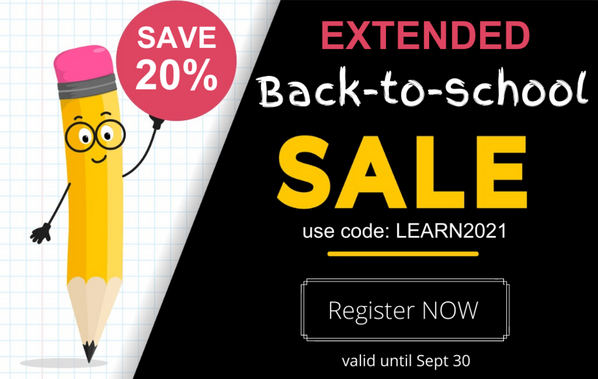 extended Back to school sale 2021