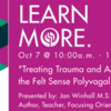 OASW Learning Centre: Treating Trauma and Addiction with the Felt Sense Polyvagal Model