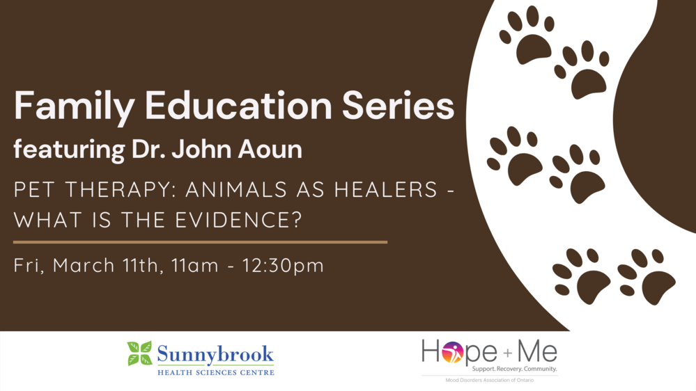 Family Education Speaker Series: Pet Therapy: Animals as Healers - What is the Evidence?