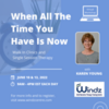 WORKSHOP - When All The Time You Have Is Now: Walk In Clinics &amp; Single Session Therapy