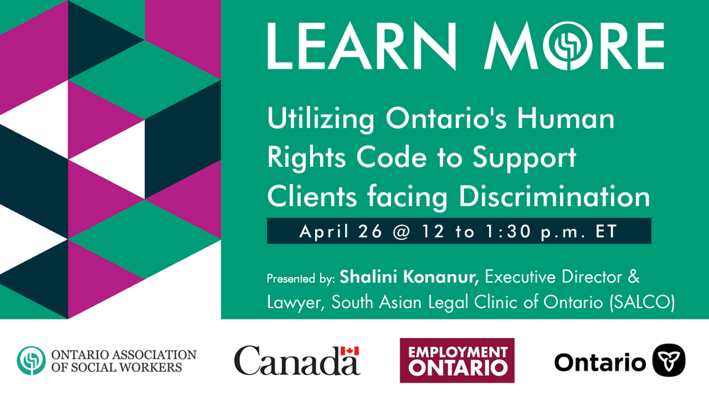 Utilizing Ontario's Human Rights Code to Support Clients facing Discrimination