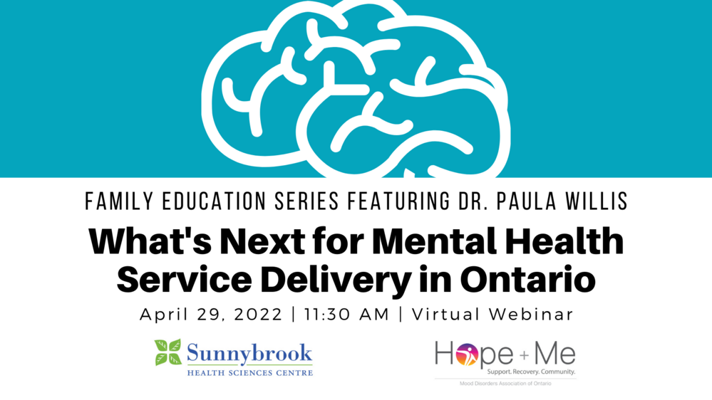 Family Education Speaker Series: What's Next for Mental Health Service Delivery in Ontario?