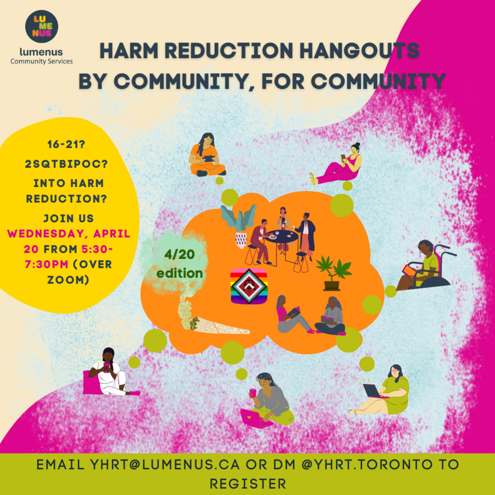 Harm Reduction Hangouts: Peer Drop-In Programming for 2SQTBIPOC Youth