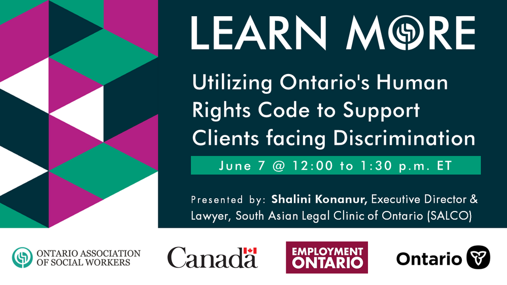 Utilizing Ontario's Human Rights Code to Support Clients facing Discrimination