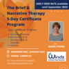 CERTIFICATE PROGRAM - The Brief &amp; Narrative Therapy  5-Day Certificate Program