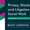 Privacy, Disclosure, and Litigation in Social Work