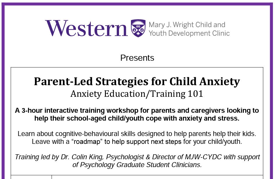 Parent-Led Strategies for Child Anxiety – Anxiety Education/Training 101