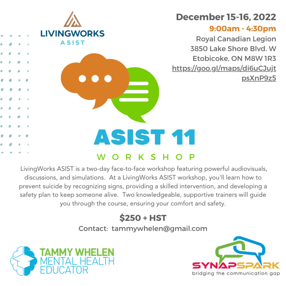 ASIST 2-Day Workshop:  In-person