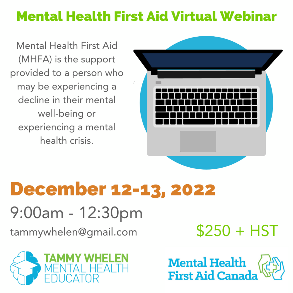 Mental Health First Aid Virtual Workshop