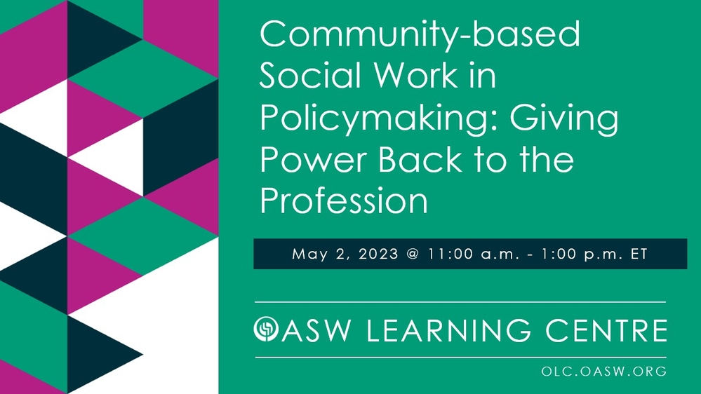 Community-based Social Work in Policymaking Giving Power Back to the Profession