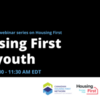 International webinar series on Housing First: Housing First for youth