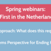 Spring webinars: Housing First in the Netherlands and Italy