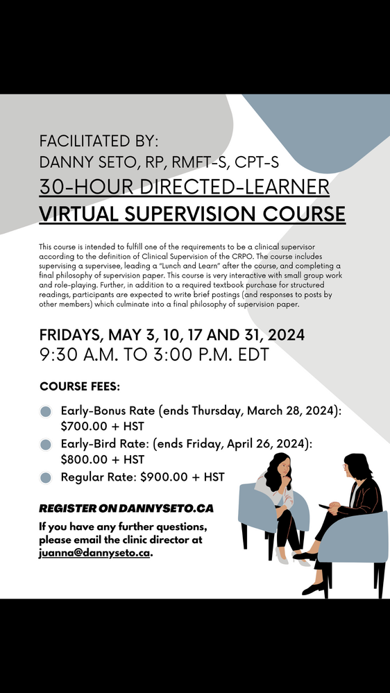 Virtual Clinical Supervision Course