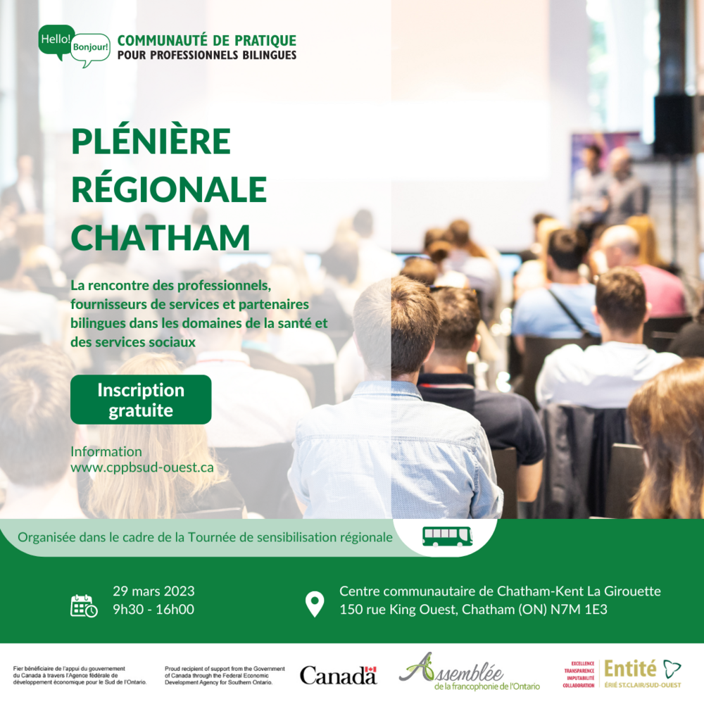Tournée de sensibilisation régionale de la CPPB - Plénière régionale Chatham