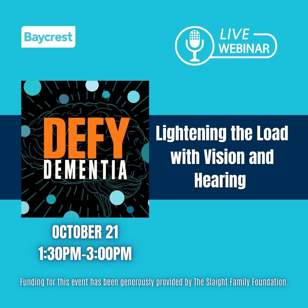 Defy Dementia - Lightening the Load with Vision and Hearing