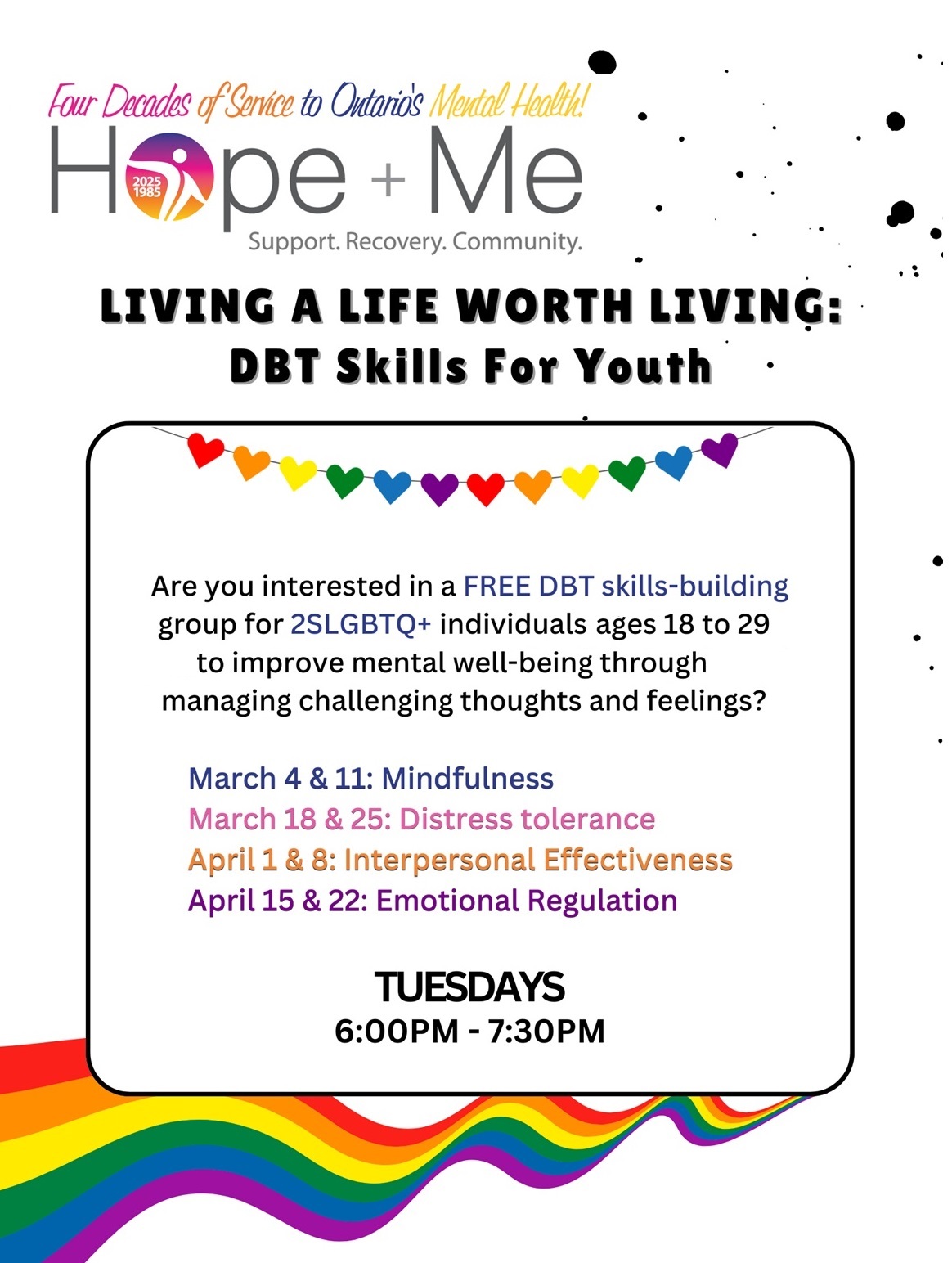 Living A Life Worth Living: DBT Skills For Youth - Poster
