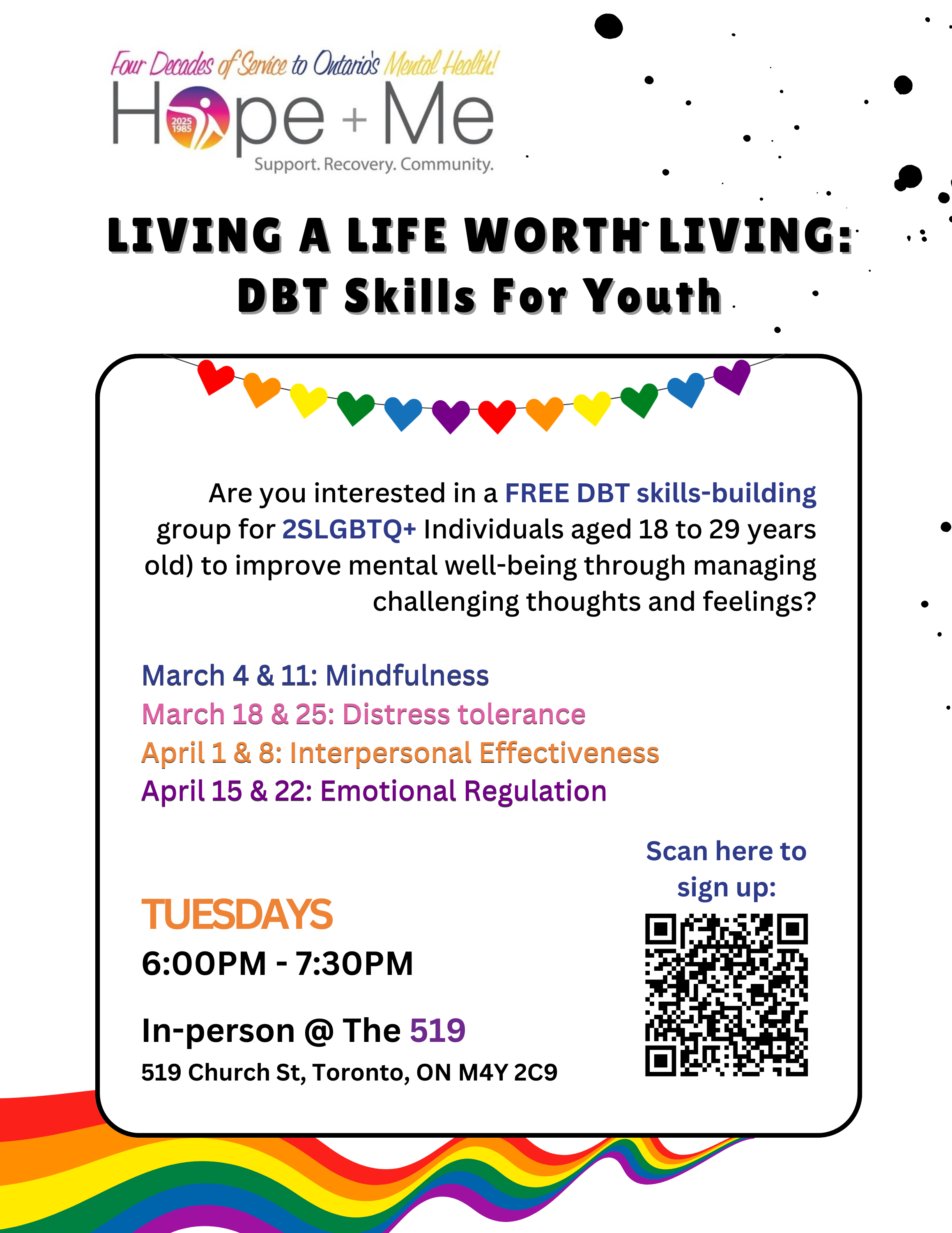 Living A Life Worth Living: DBT Skills For Youth - Poster