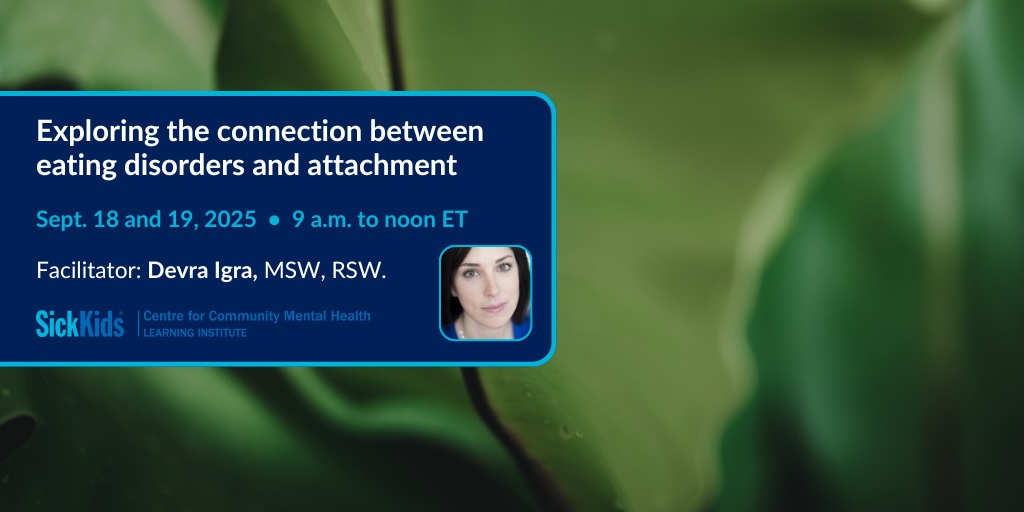 close up image of a green leaf with text Exploring the connection between eating disorders and attachment