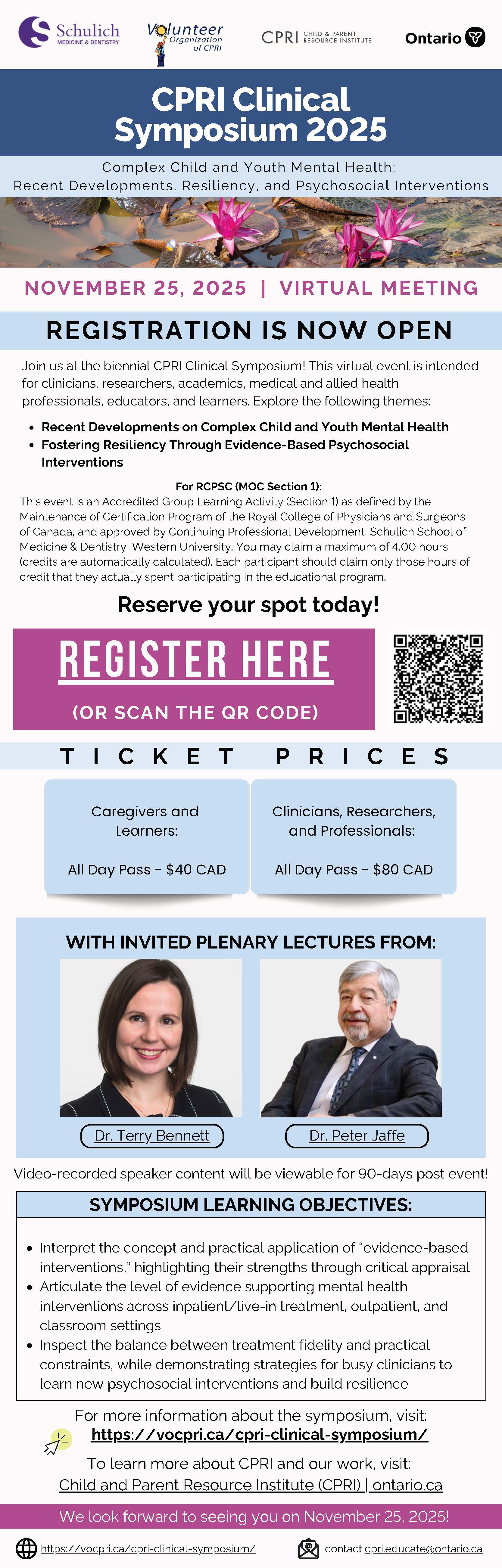 description of event and details on registering